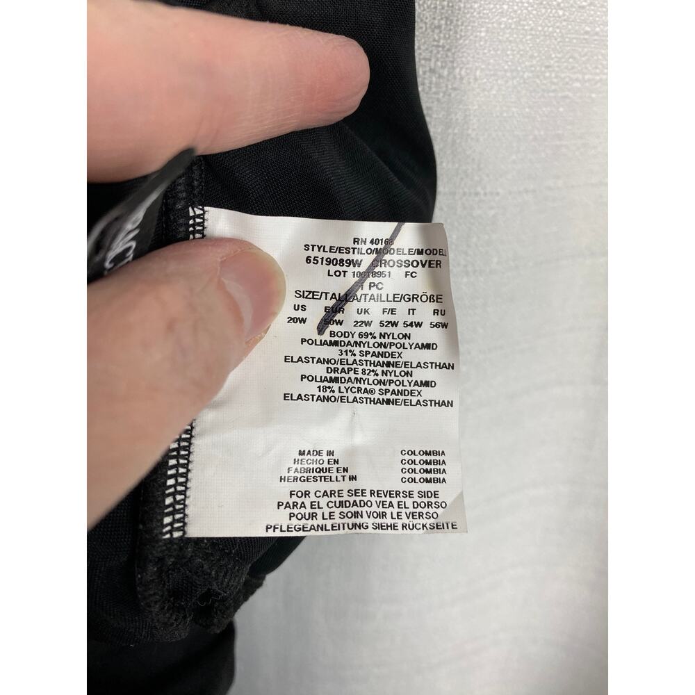 Miraclesuit Black Crossover One Piece Swimsuit Sz.20W NWOT - Picture 14 of 16